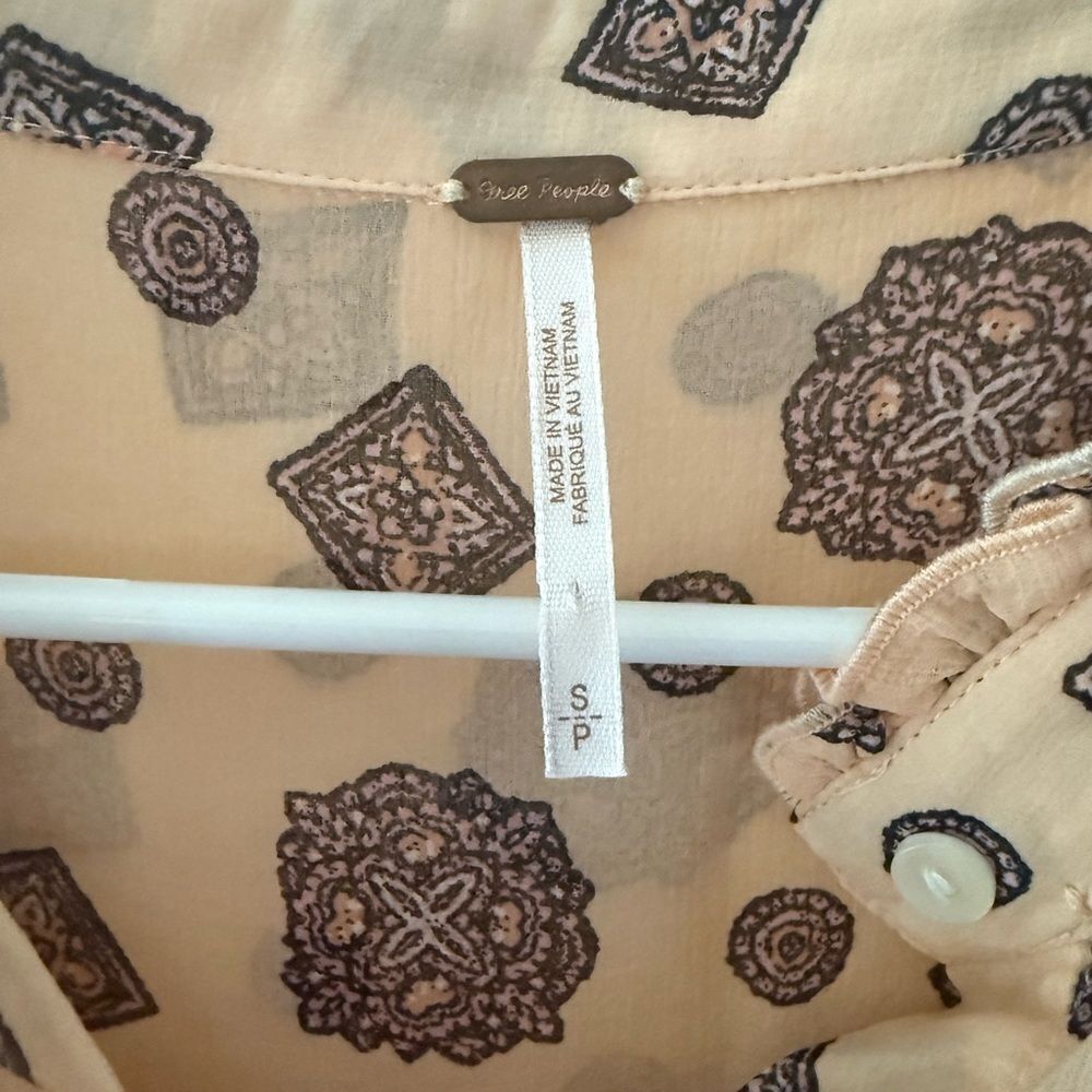 New Free People Womens Mini
Dress Tunic Tea Combo Beige
Cream Sz Small - Picture 12 of 16
